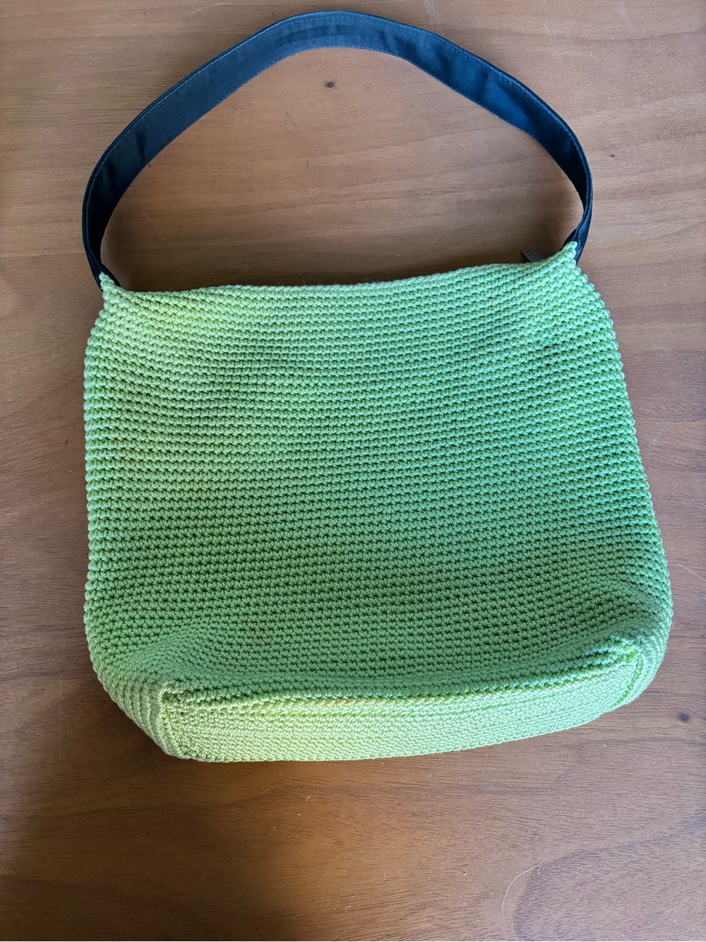 Vintage The Sak Elliott Lucca Lime Green Crochet Shoulder Bag Y2K Boho